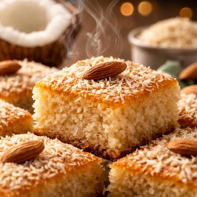 Image of Coconut Halva Basbousa