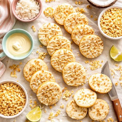 Image of Coconut Krispie Cookies Slice and Bake