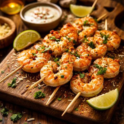 Image of Coconut Lime Shrimp Skewers