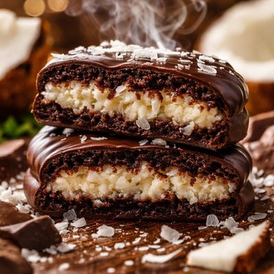 Image of Coconut Macaroon Filled Chocolate Cookies Better Than Mounds