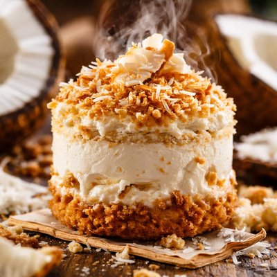 Image of Coconut Macaroon Ice Cream Biscuit Tortoni