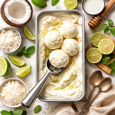 Image of Coconut Milk Lime Ice Cream