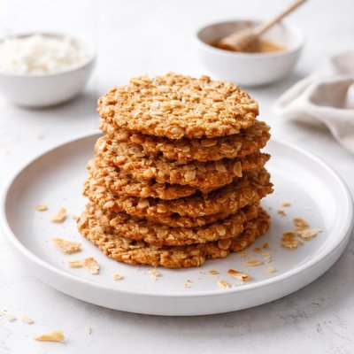 Image of Coconut Oatmeal Lace Cookies