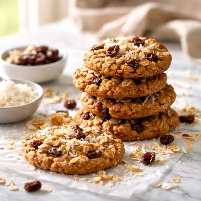 Image of Coconut Oatmeal Raisin Cookies