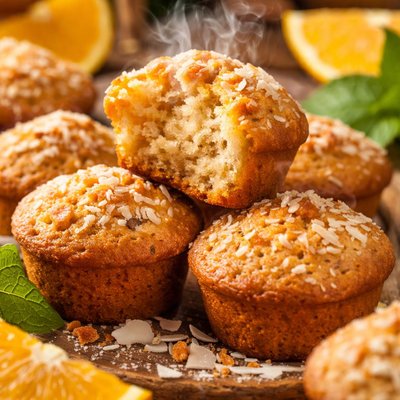 Image of Coconut Orange Mini Tea Muffins