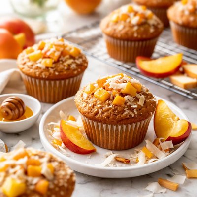 Image of Coconut Peach Muffins