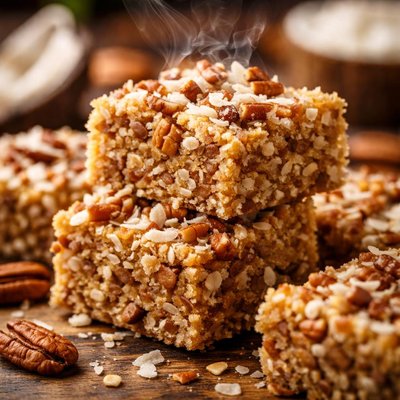 Image of Coconut Pecan Squares No Bake