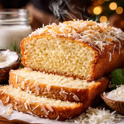 Image of Coconut Pound Cake Using Coconut Milk