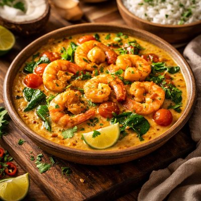 Image of Coconut Prawn Shrimp Curry