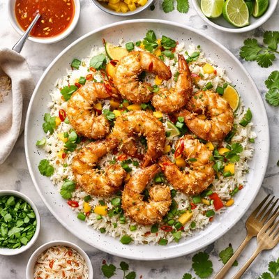 Image of Coconut Shrimp and Rice