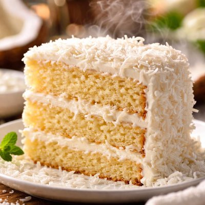 Image of Coconut Sour Cream Cake