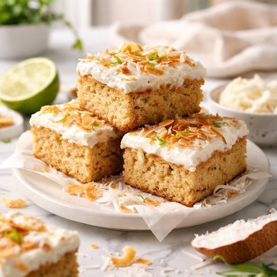 Image of Coconut Tofu Snack Cake Vegan