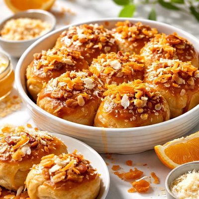 Image of Coconutty Orange Apricot Sticky Buns