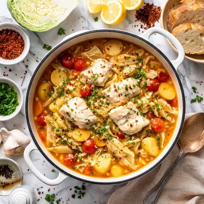 Image of Cod and Cabbage Stew