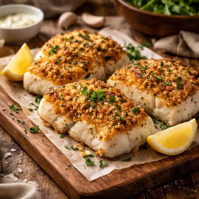 Image of Cod with Caesar Crust