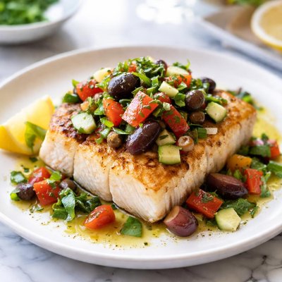 Image of Cod with Mediterranean Salsa