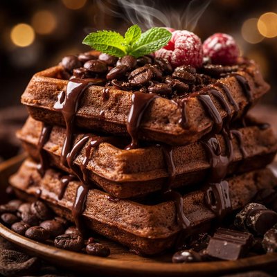 Image of Coffee Chocolate Waffles