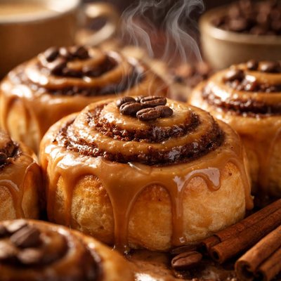Image of Coffee Glazed Cinnamon Rolls
