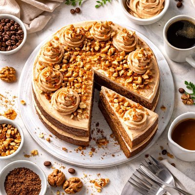 Image of Coffee Walnut Layer Cake