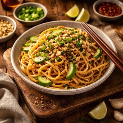 Image of Cold and Spicy Sesame Noodles