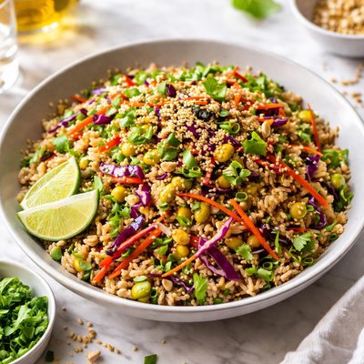 Image of Cold Asian Brown Rice Salad