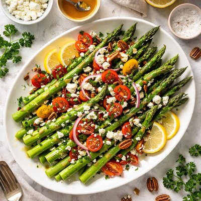 Image of Cold Asparagus with Pecans