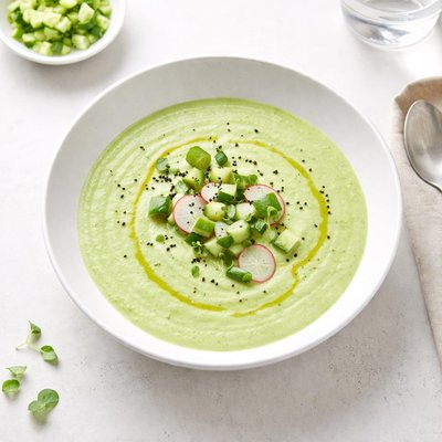 Image of Cold Avocado and Cucumber Soup