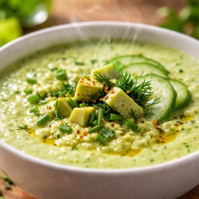 Image of Cold Cucumber and Avocado Soup