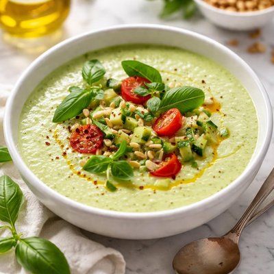 Image of Cold Cucumber Basil Soup
