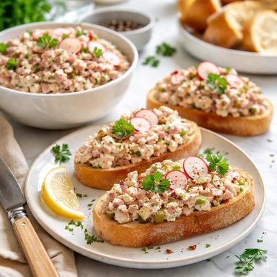 Image of Cold Ham Salad Sandwich Spread or Appetizer