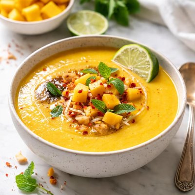 Image of Cold Mango and Rum Soup Sopa Fria De Mango Y Ron