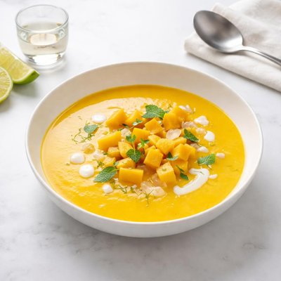 Image of Cold Mango Soup Laced with Rum