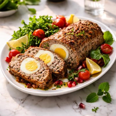 Image of Cold Meat Loaf Kafta Mahshi Bil Bayd