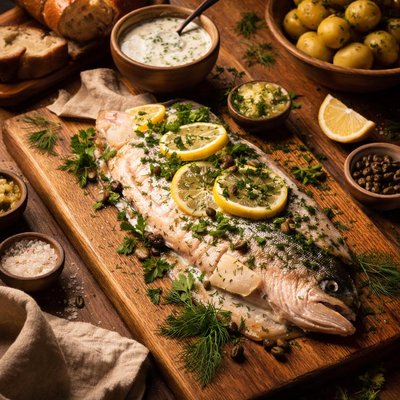 Image of Cold Poached Trout