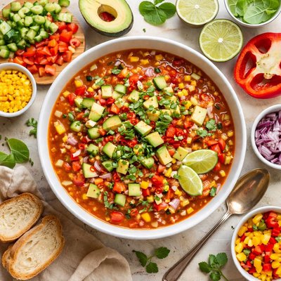 Image of Cold Spicy Vegetable Soup Take a Look No Cook