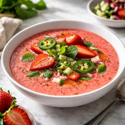Image of Cold Strawberry Jalapeno Soup