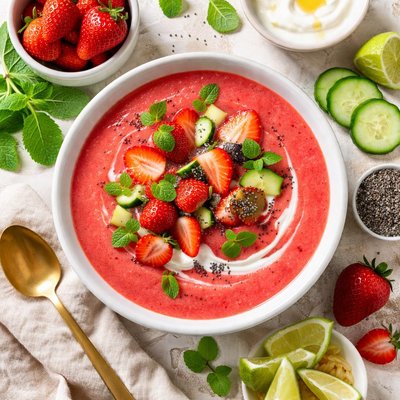 Image of Cold Summer Strawberry Soup