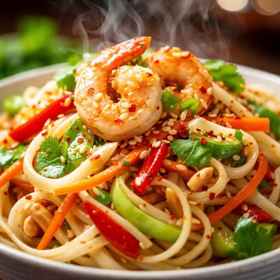 Image of Cold Thai Noodles with Shrimp