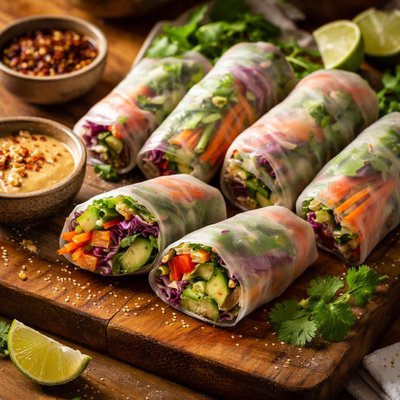 Image of Cold Vegetarian Spring Rolls