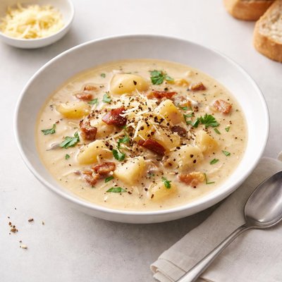 Image of Cold Weather Potato Chowder with Caraway Cheese