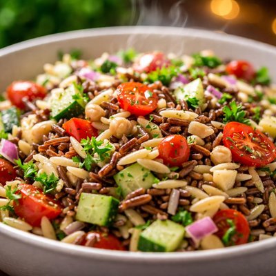 Image of Cold Wild Rice Orzo Salad