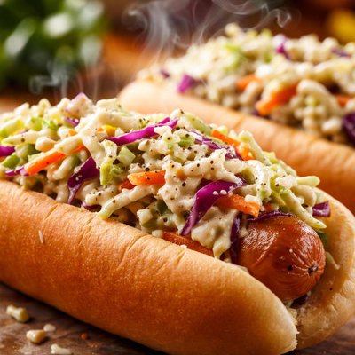 Image of Cole Slaw on Hot Dogs