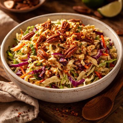 Image of Coleslaw with Pecans Spicy Chile Dressing