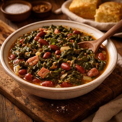 Image of Collard Greens and Red Beans