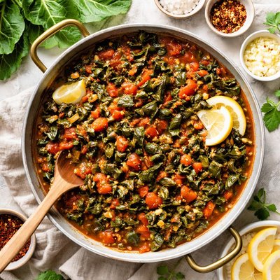 Image of Collard Greens in Tomato Sauce