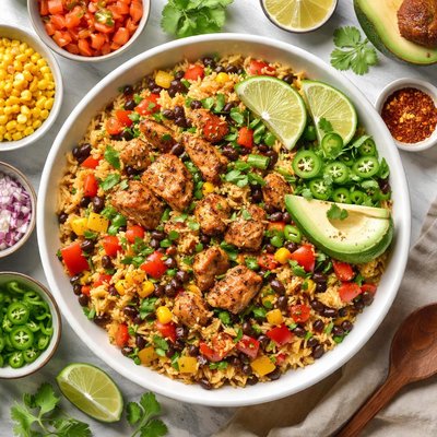 Image of Colorful Chicken and Rice