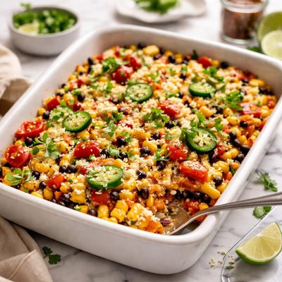 Image of Colorful Corn Veggie Casserole