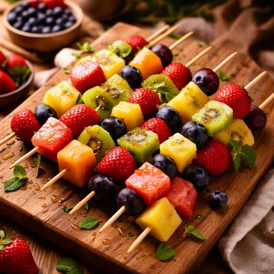 Image of Colorful Fruit Kabobs