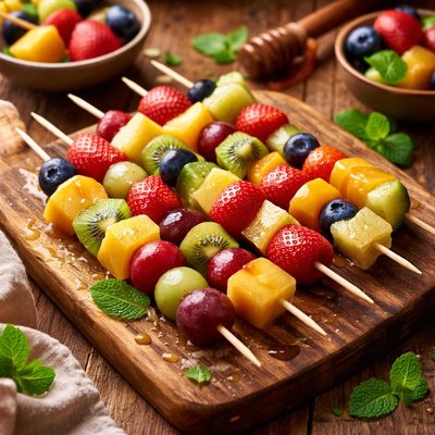 Image of Colorful Fruit Skewers