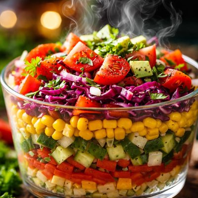 Image of Colorful Layered Salad